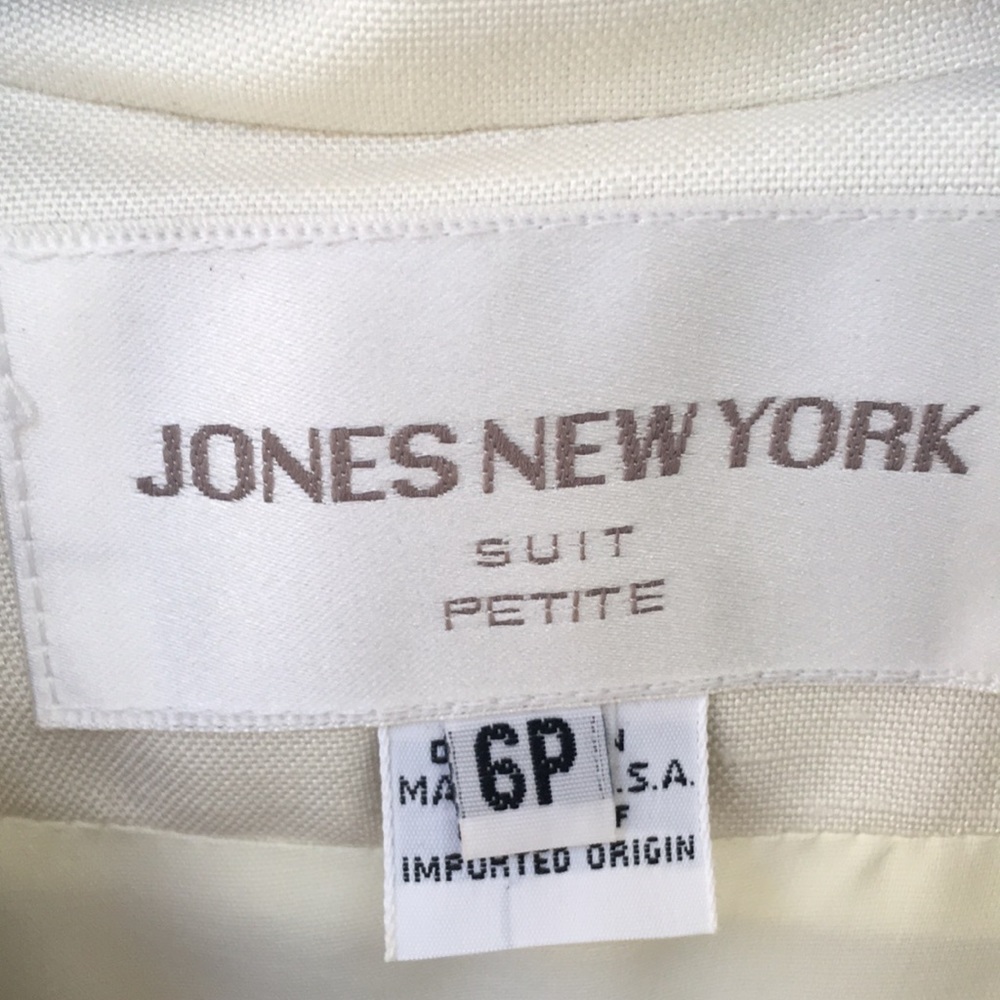 Vintage Cream Color 2 Piece Suit Size 6P - Picture 5 of 6
